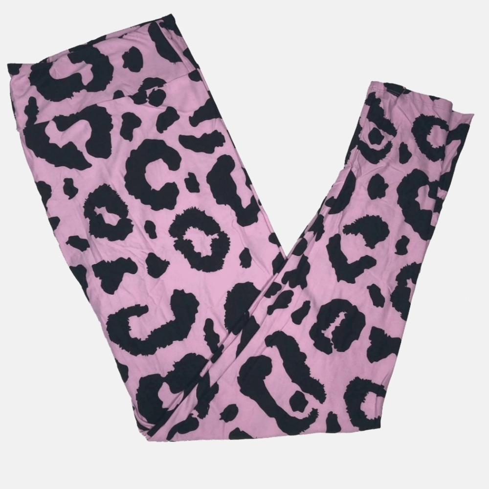 NWT pink & black leopard 🐆 Animal print TC Lularoe leggings
